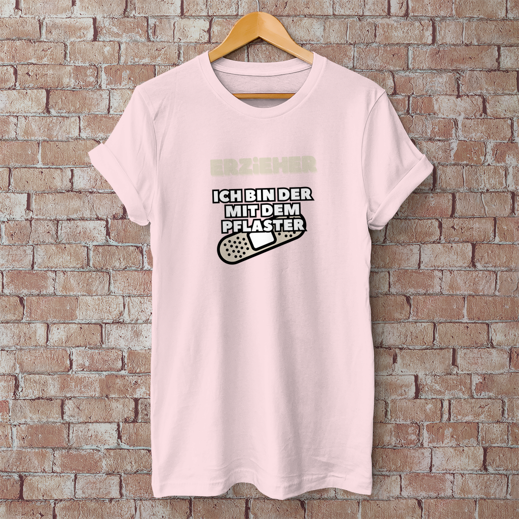 Herren T-Shirt Erzieher - Ich bin der mit dem Pflaster