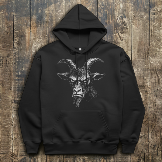 Herren Hoodie Böse Ziege