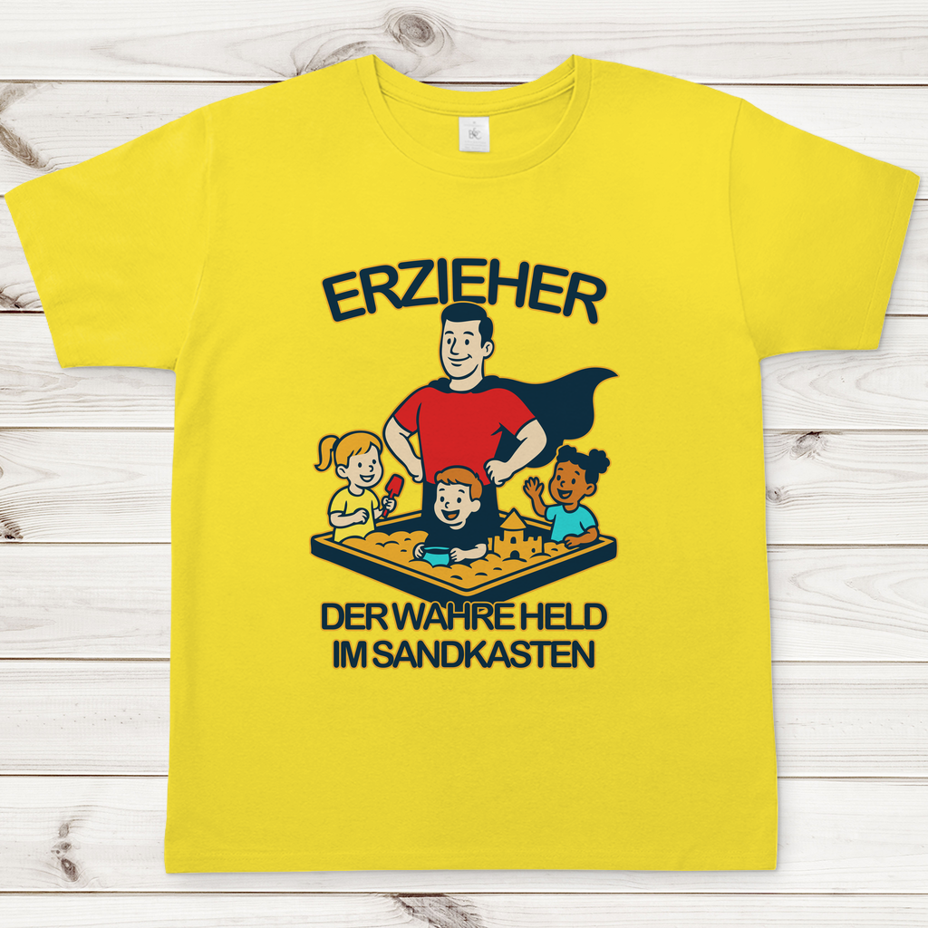 Herren T-Shirt Erzieher - Der wahre Held im Sandkasten