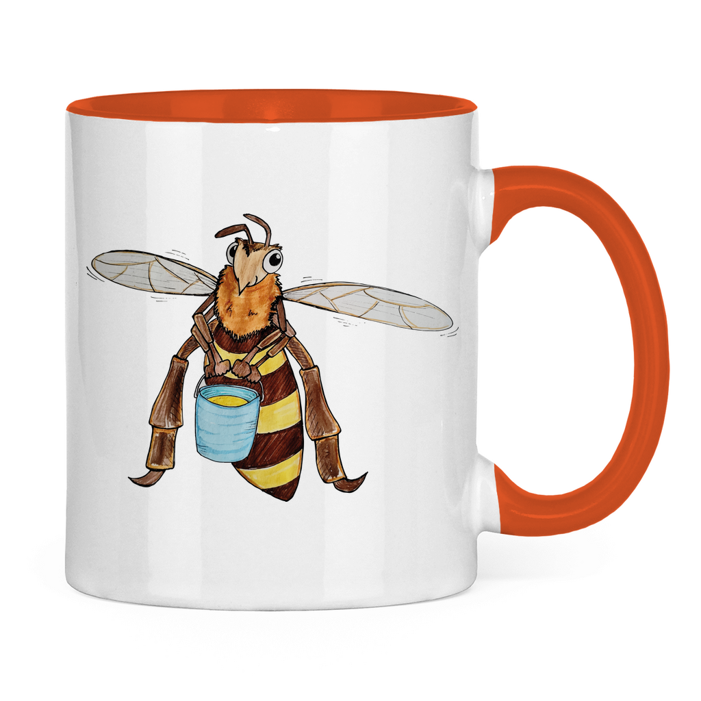 Tasse zweifarbig Krabbelcrew Fleißige Biene