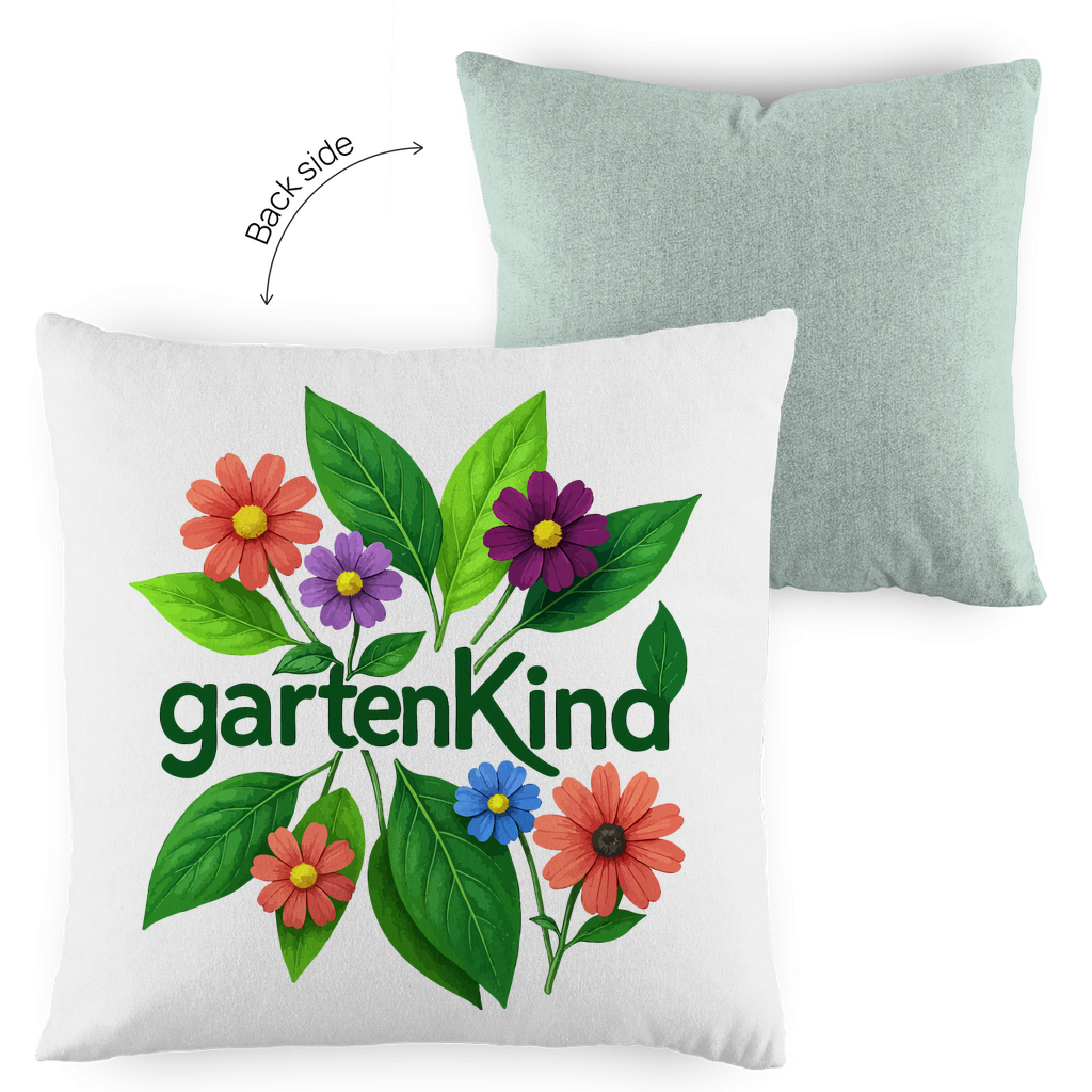 Kopfkissen zweifarbig Gartenkind