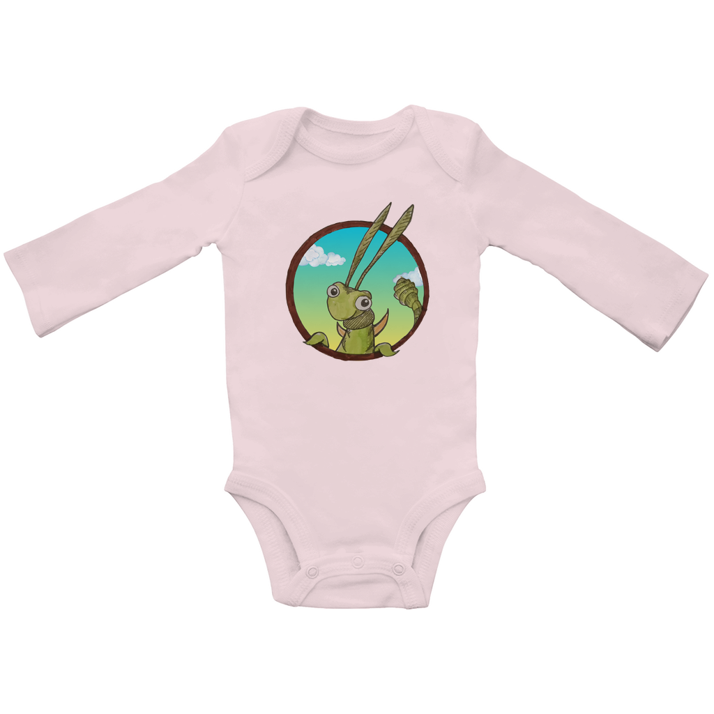 Baby Bio Bodysuite Langarm Kabbelcrew Dornschrecke Kasimir