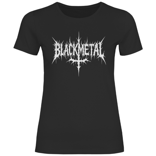 Damen T-Shirt Black Metal Logo
