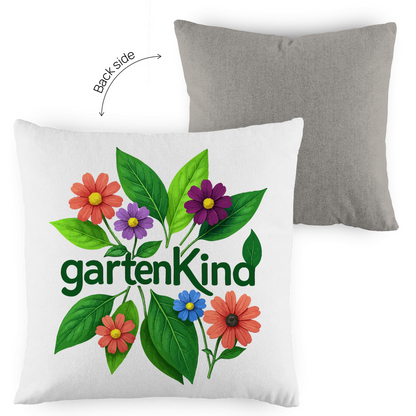 Kopfkissen zweifarbig Gartenkind