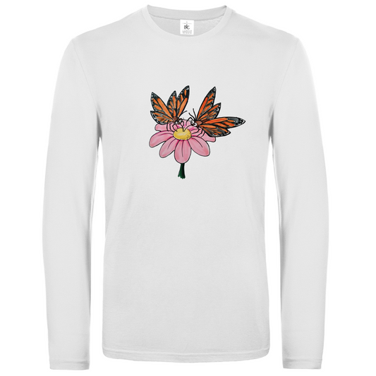Unisex Langarmshirt Krabbelcrew Schmetterlinge