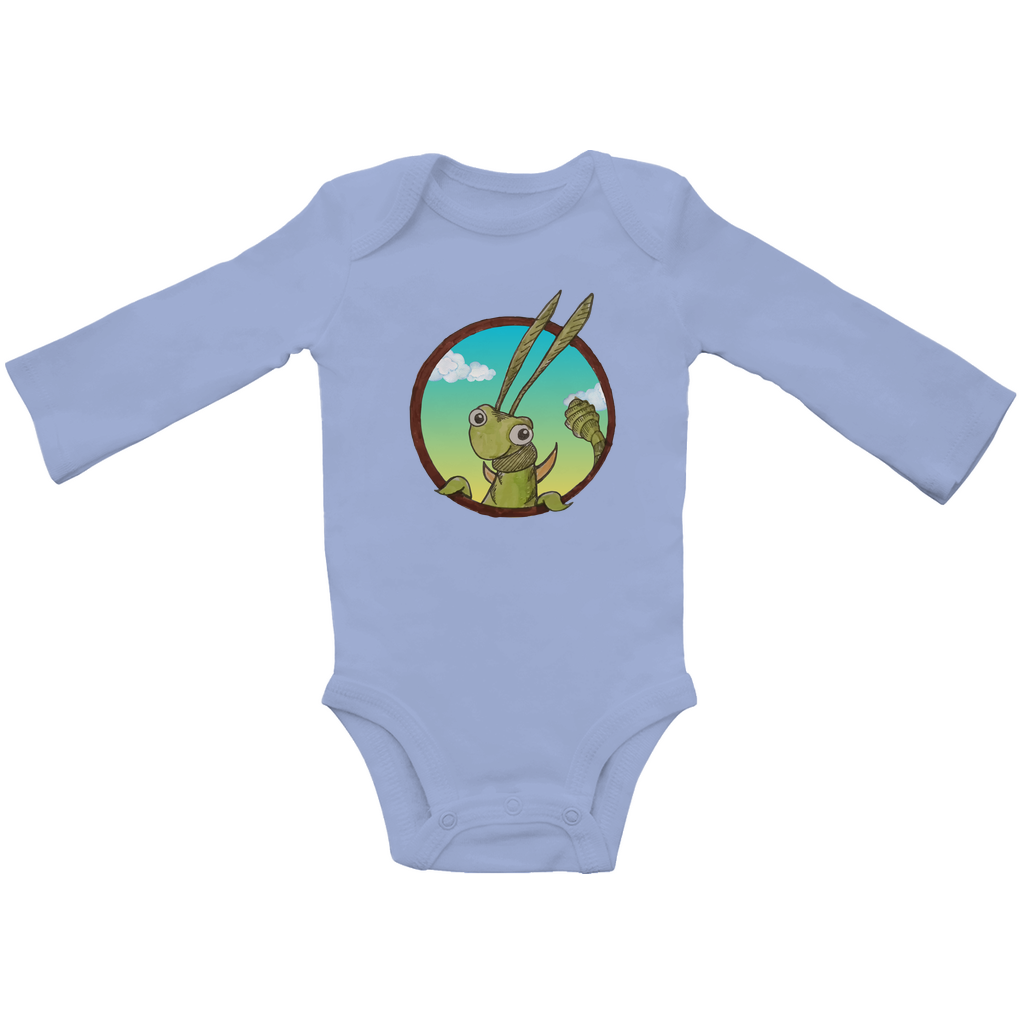 Baby Bio Bodysuite Langarm Kabbelcrew Dornschrecke Kasimir