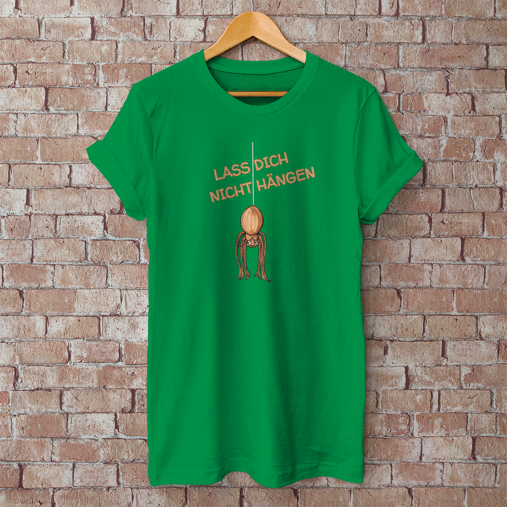 Herren T-Shirt Krabbelcrew Hausspinne - Lass dich nicht Hängen