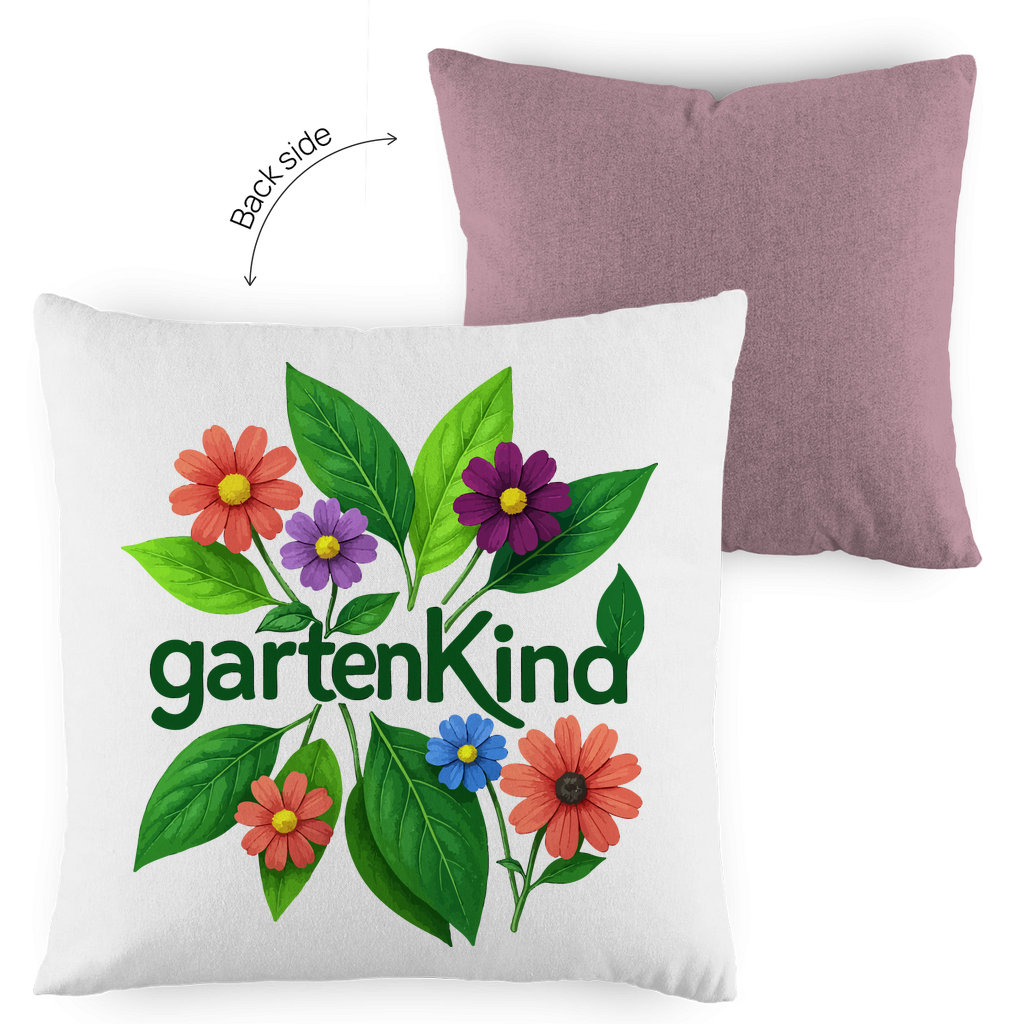 Kopfkissen zweifarbig Gartenkind