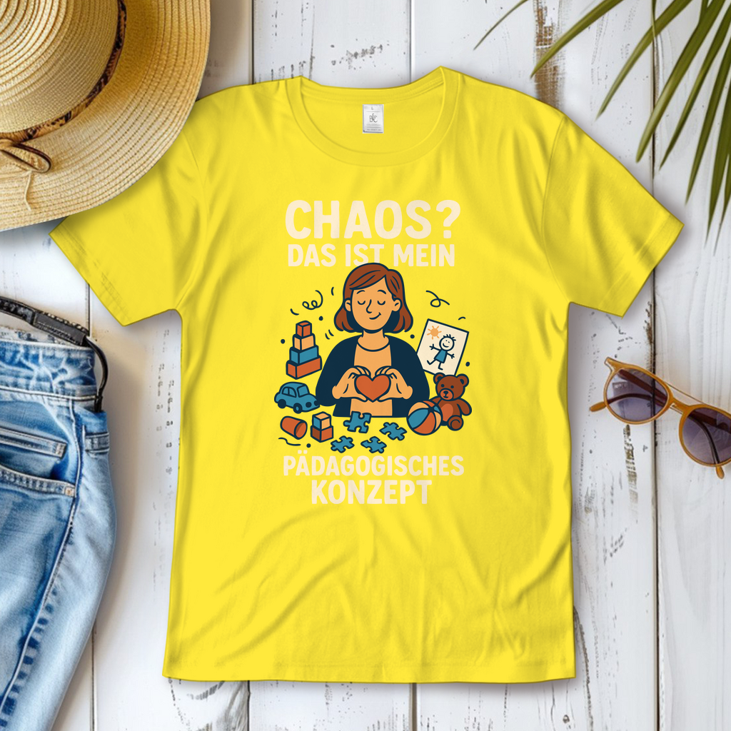 Damen T-Shirt Chaos ist mein Pädagogisches Konzept