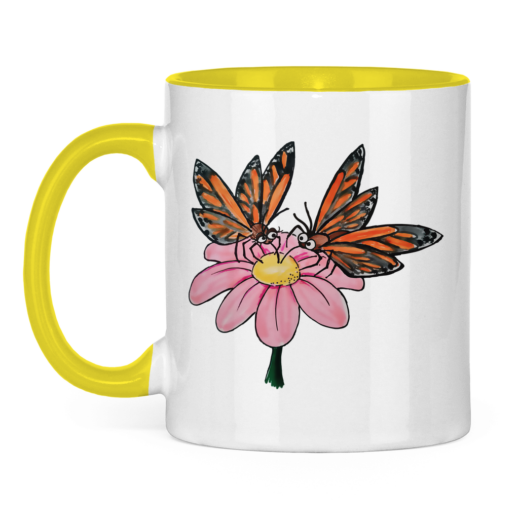 Tasse zweifarbig Krabbelcrew Schmetterlinge
