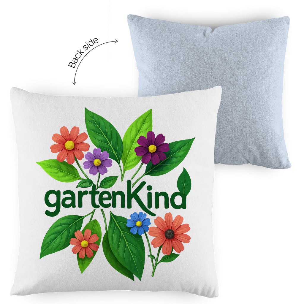Kopfkissen zweifarbig Gartenkind