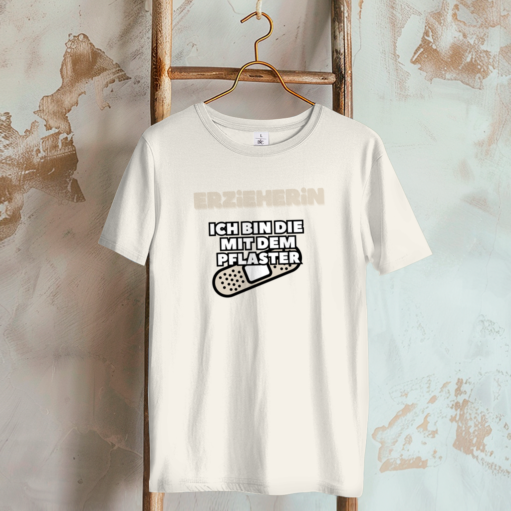 Damen T-Shirt Erzieherin - Ich bin die mit dem Pflaster