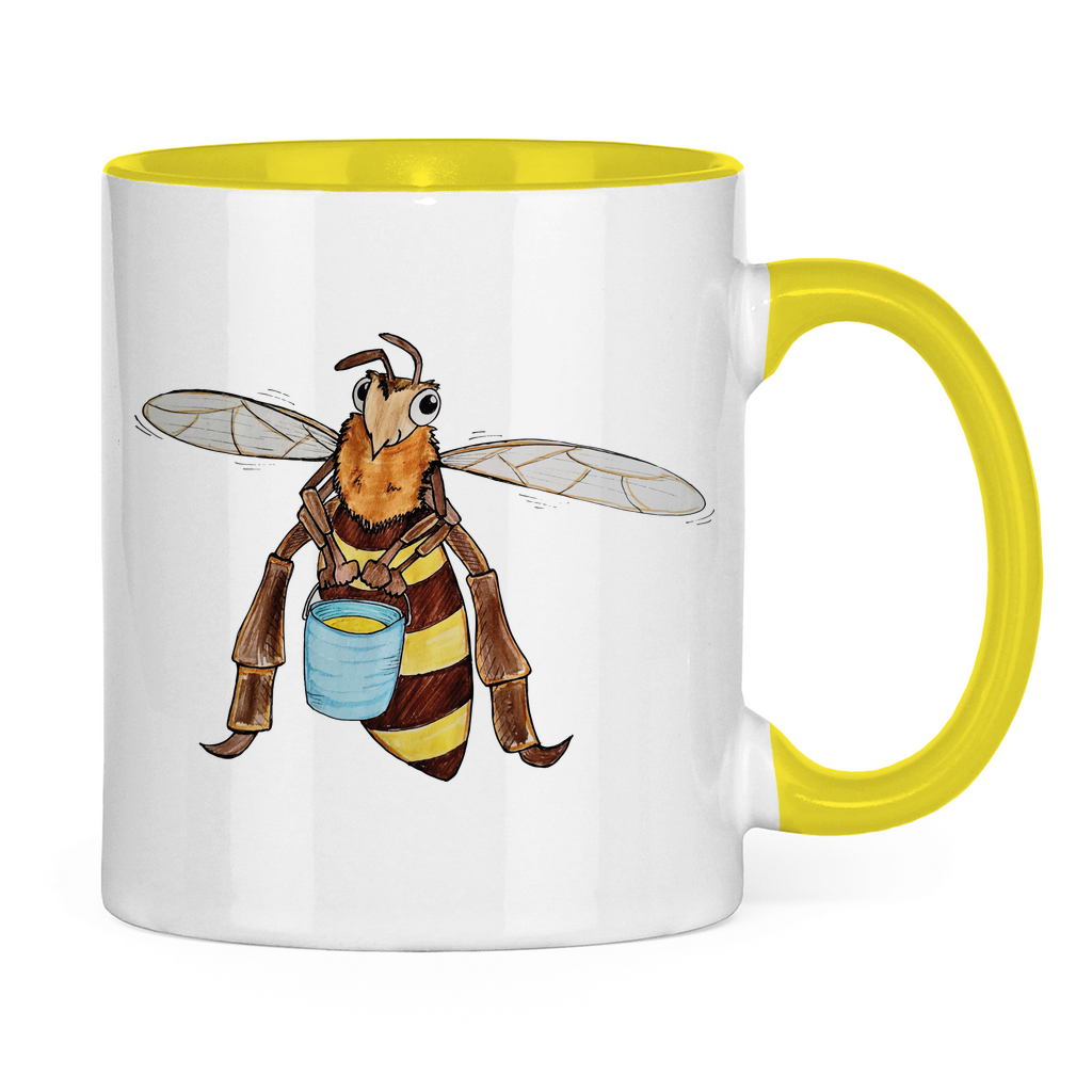 Tasse zweifarbig Krabbelcrew Fleißige Biene