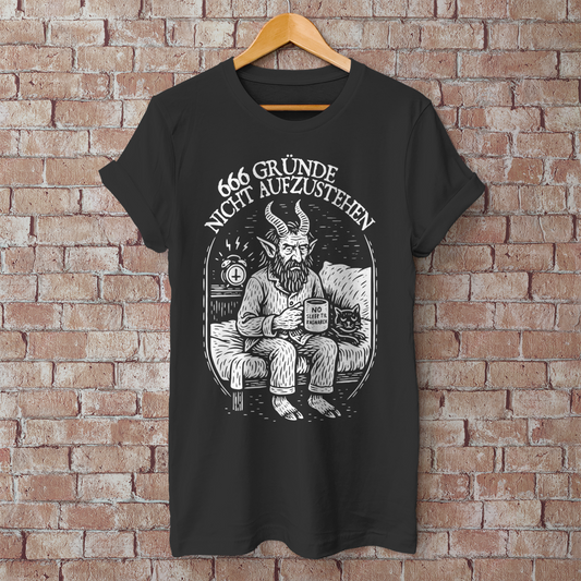 Herren T-Shirt 666 gründe nicht aufzustehen