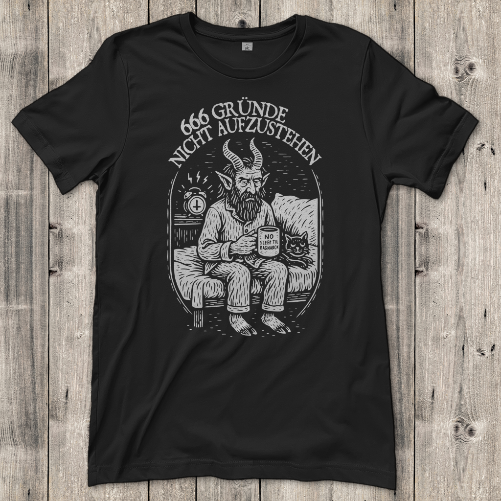 Damen T-Shirt 666 gründe nicht aufzustehen