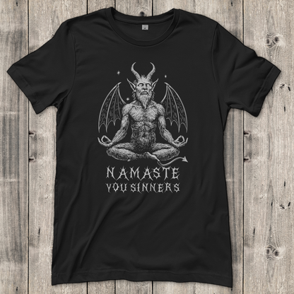 Damen T-Shirt Namaste You Sinners