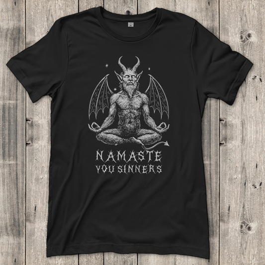 Damen T-Shirt Namaste You Sinners