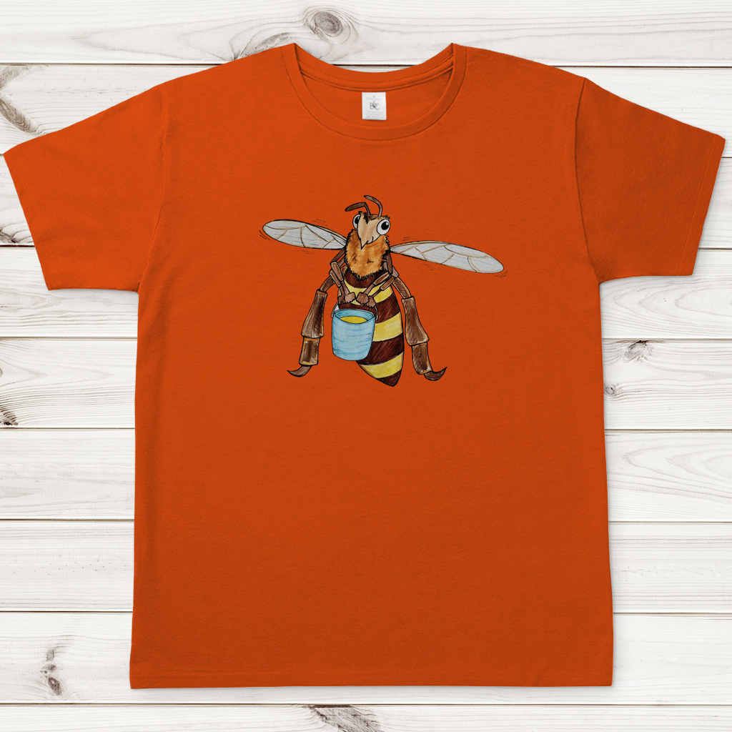 Herren T-Shirt Krabbelcrew Fleißige Biene