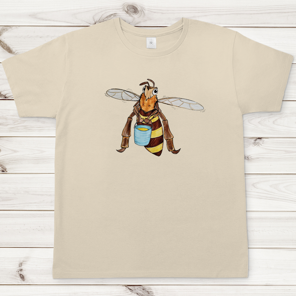 Herren T-Shirt Krabbelcrew Fleißige Biene