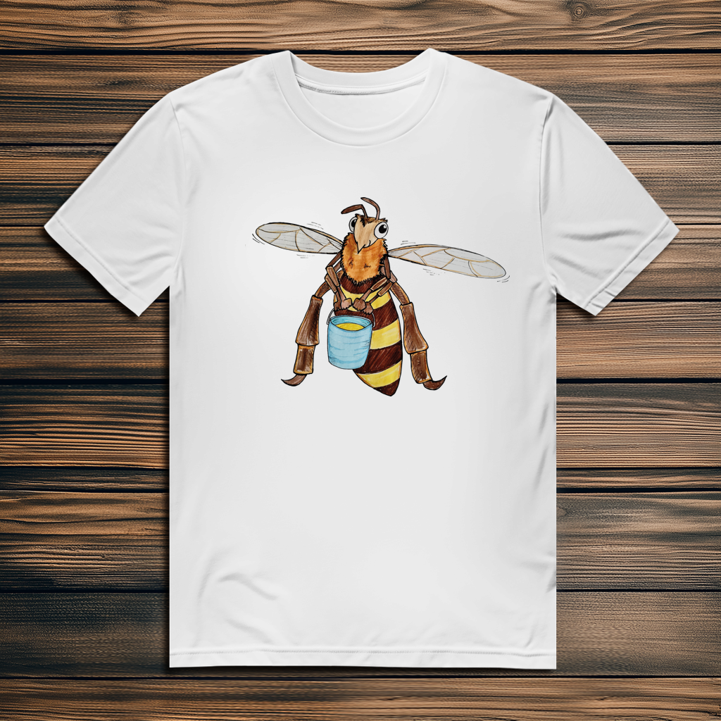 Herren Premium Bio T-Shirt Krabbelcrew Fleißige Biene