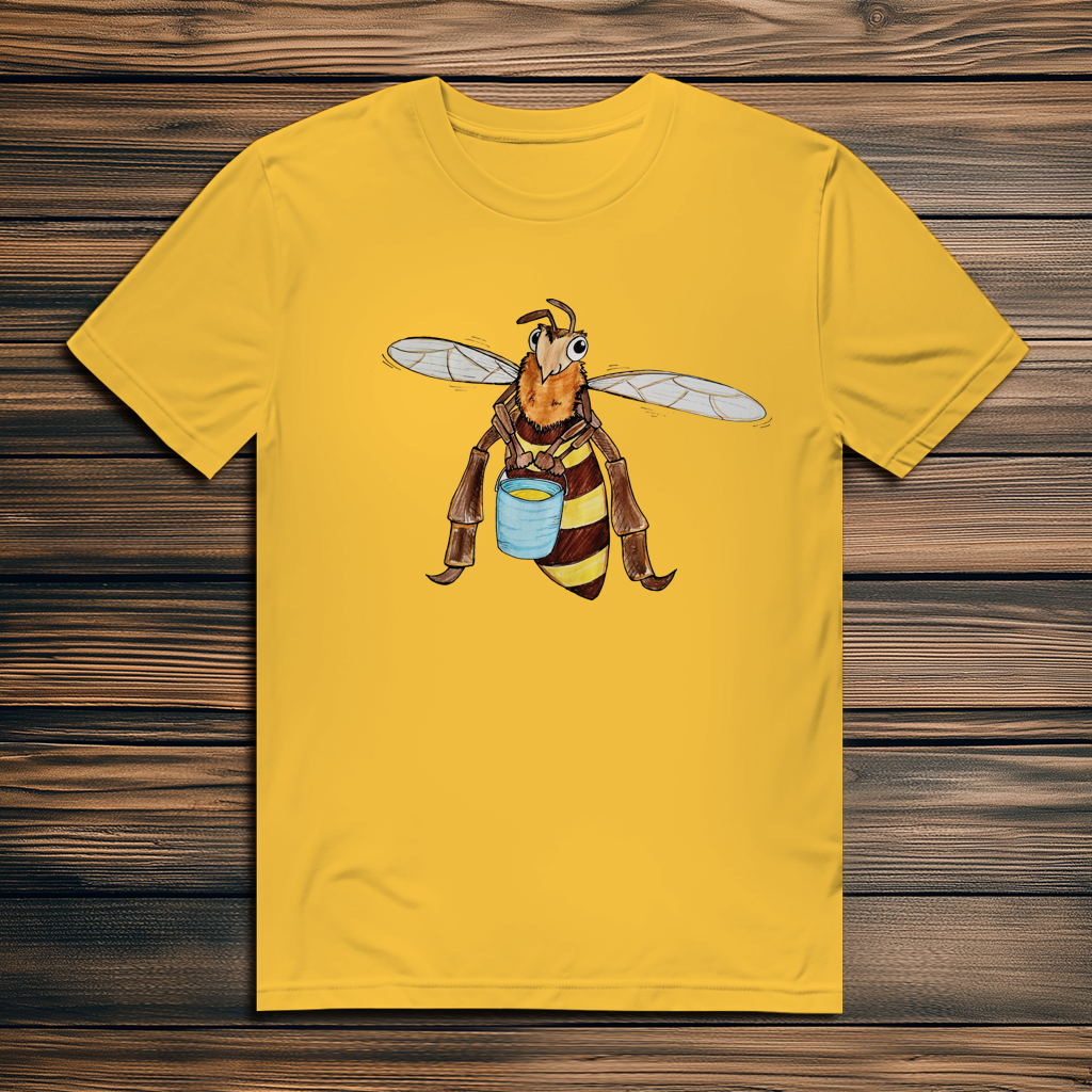 Herren Premium Bio T-Shirt Krabbelcrew Fleißige Biene