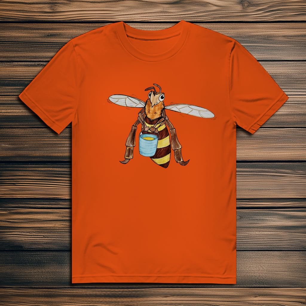 Herren Premium Bio T-Shirt Krabbelcrew Fleißige Biene