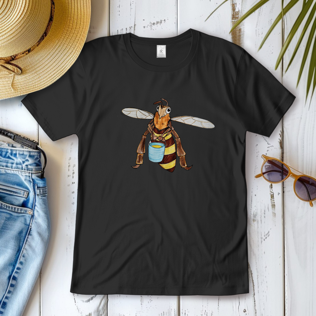 Damen T-Shirt Krabbelcrew Fleißige Biene