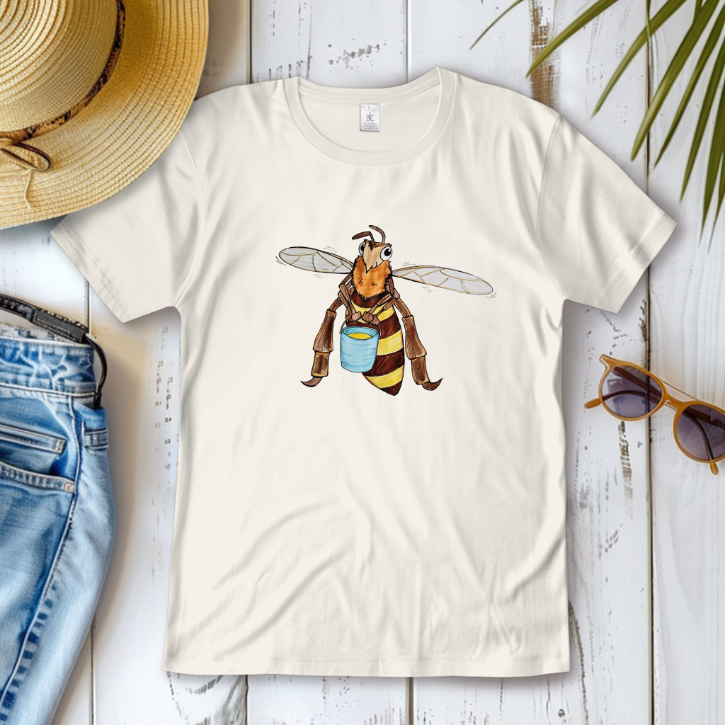 Damen T-Shirt Krabbelcrew Fleißige Biene