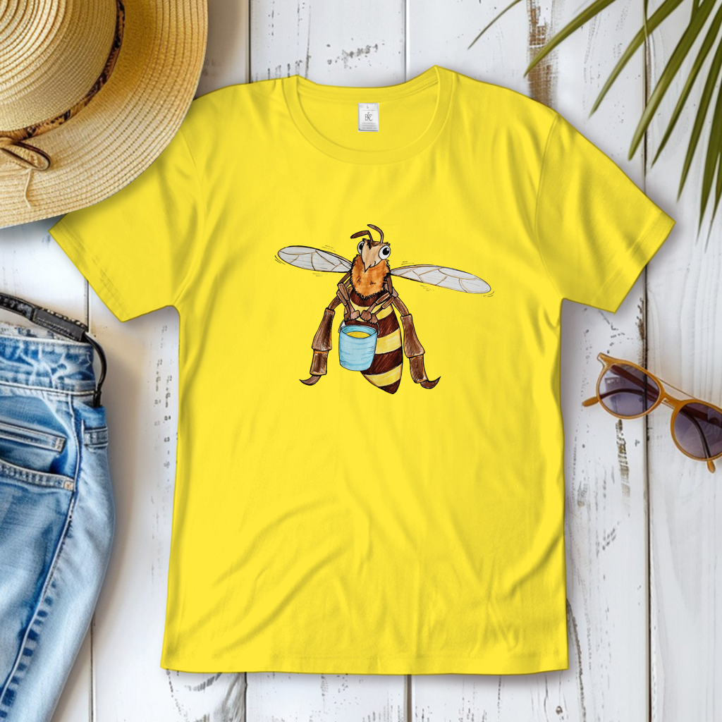 Damen T-Shirt Krabbelcrew Fleißige Biene