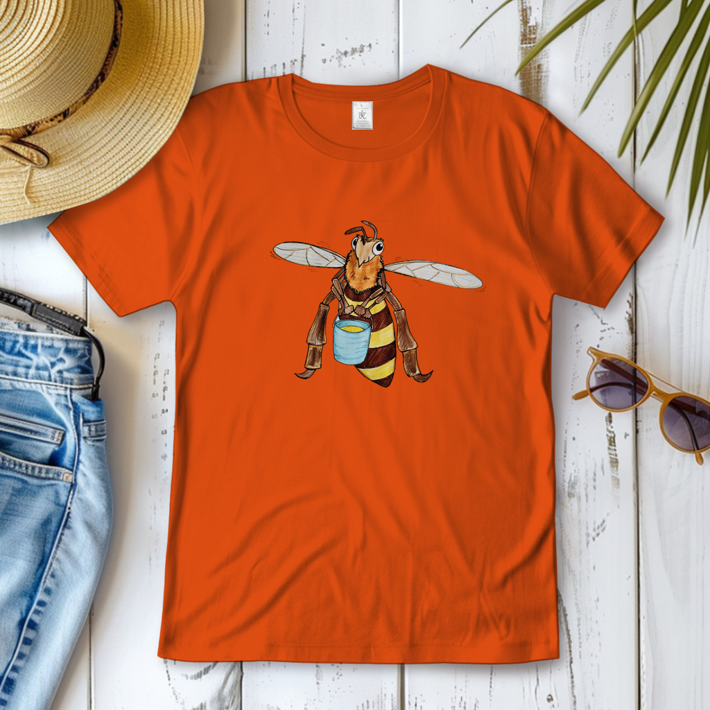 Damen T-Shirt Krabbelcrew Fleißige Biene