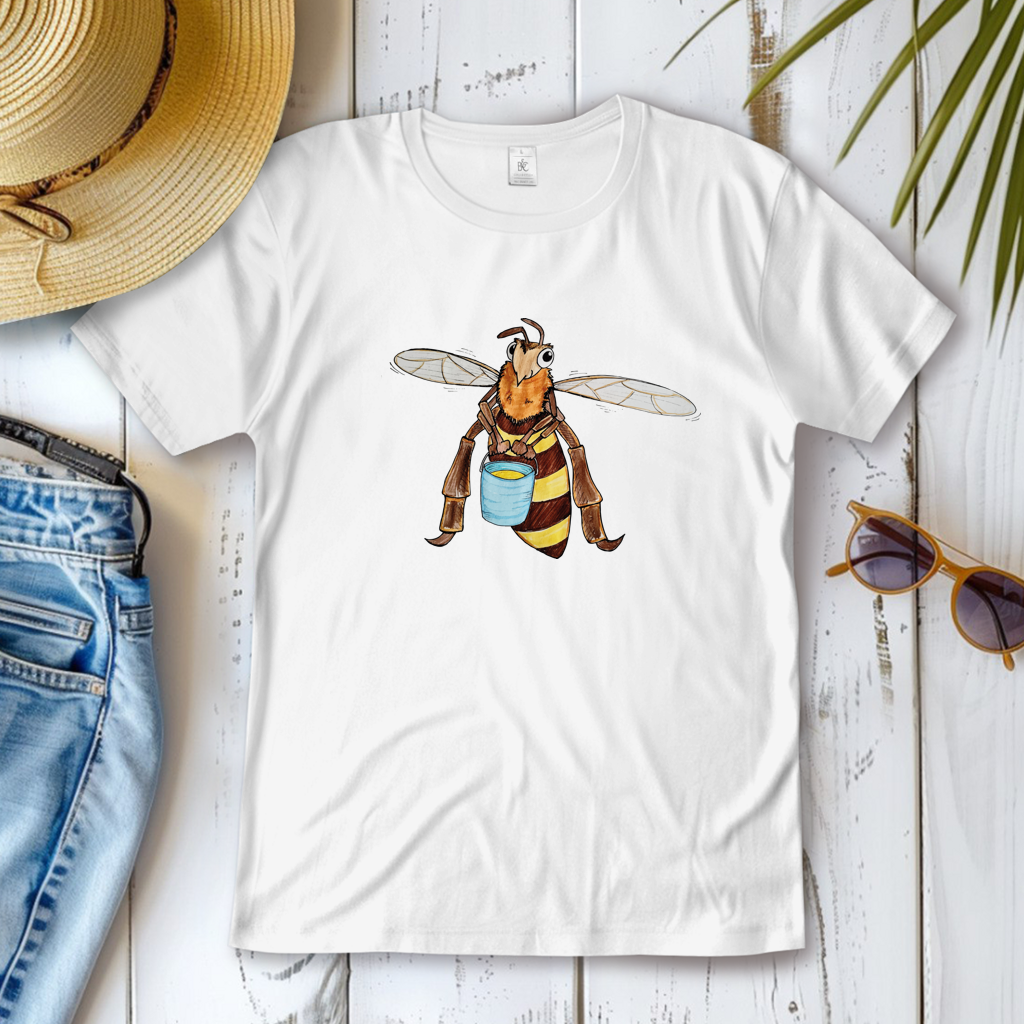 Damen T-Shirt Krabbelcrew Fleißige Biene