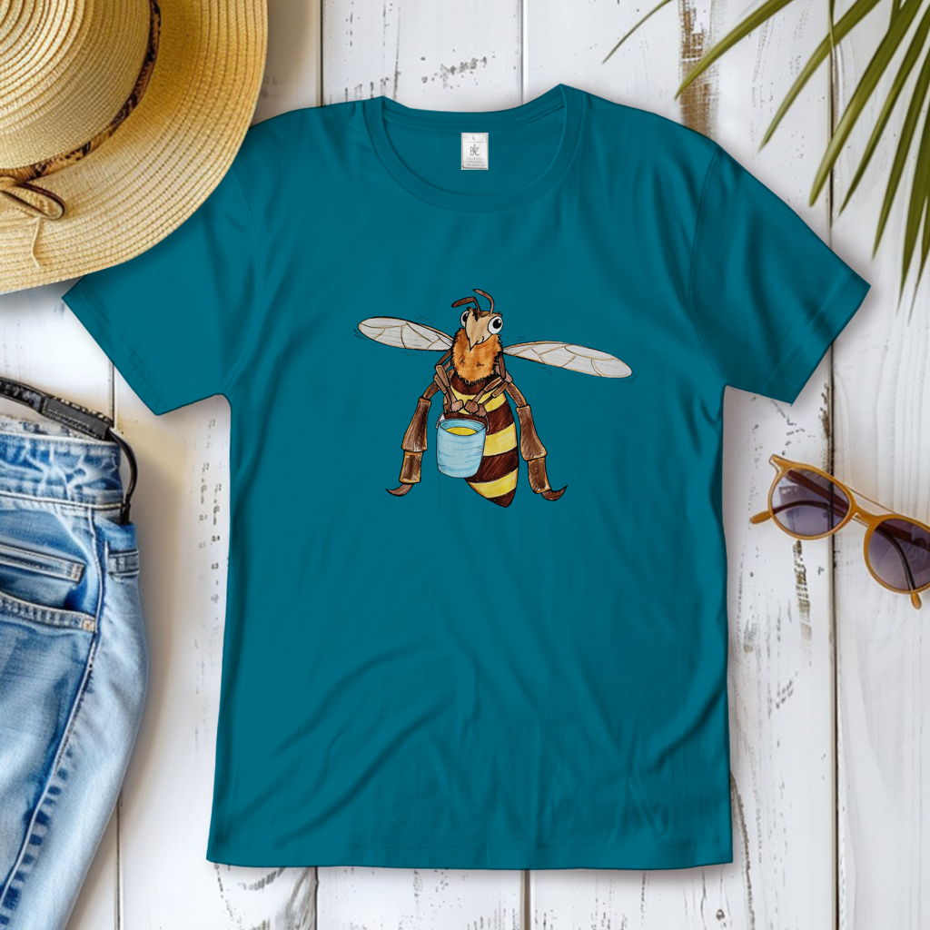 Damen T-Shirt Krabbelcrew Fleißige Biene