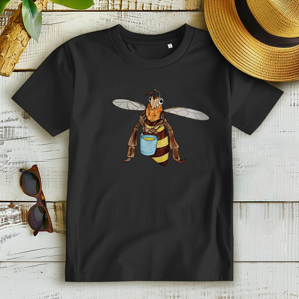 Damen Premium Bio T-Shirt Krabbelcrew Fleißige Biene