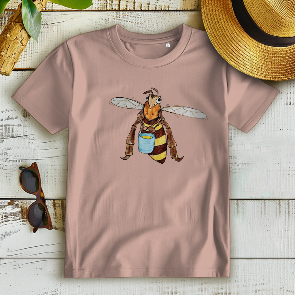 Damen Premium Bio T-Shirt Krabbelcrew Fleißige Biene