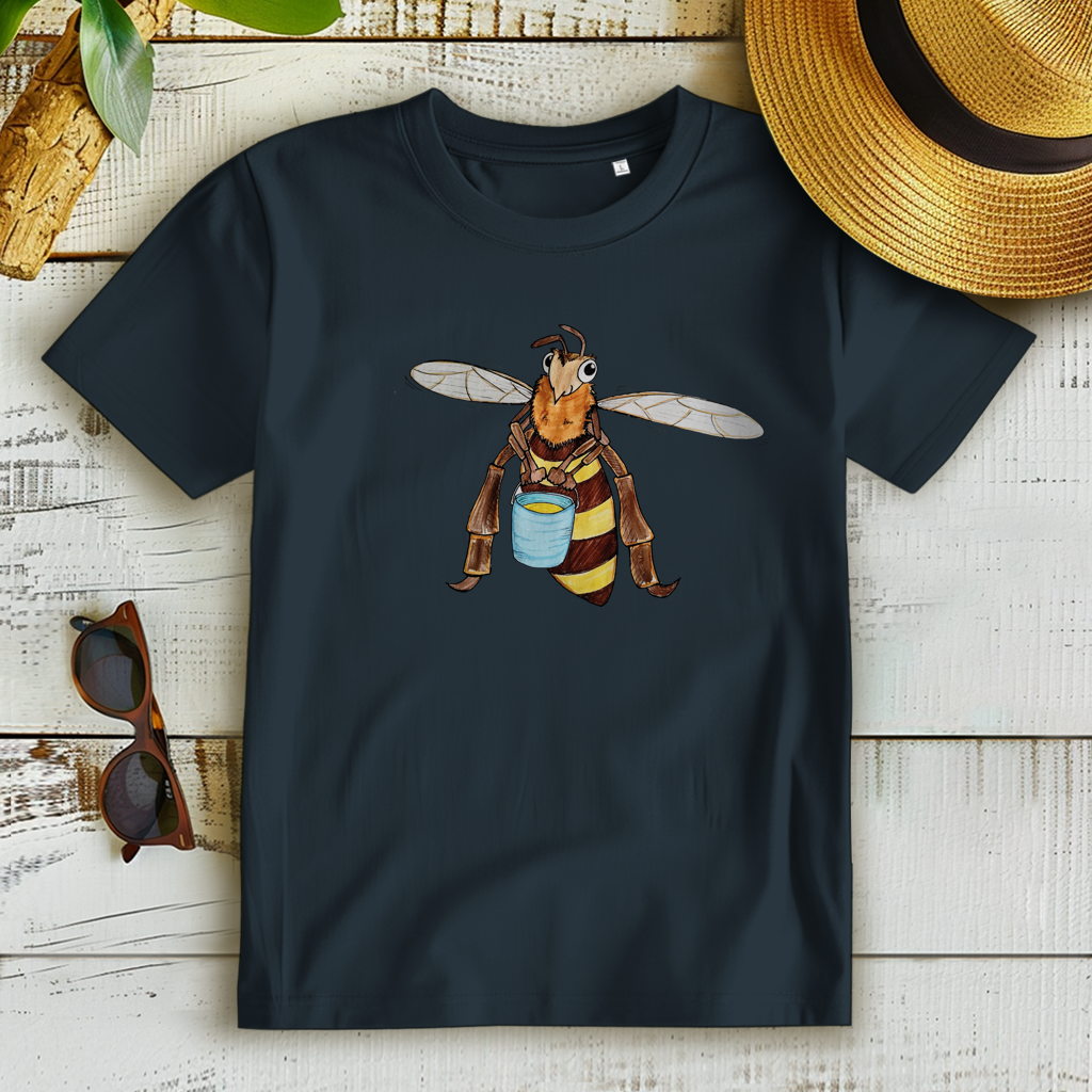 Damen Premium Bio T-Shirt Krabbelcrew Fleißige Biene