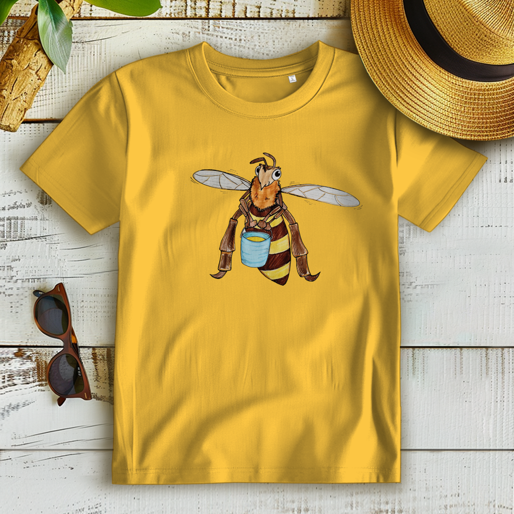 Damen Premium Bio T-Shirt Krabbelcrew Fleißige Biene