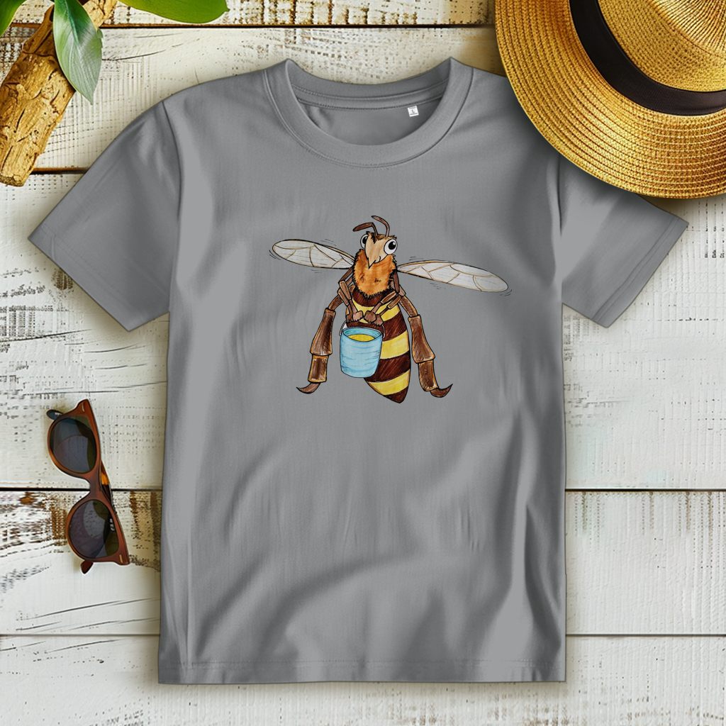 Damen Premium Bio T-Shirt Krabbelcrew Fleißige Biene