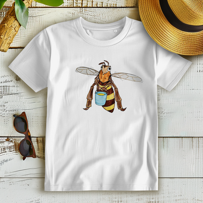 Damen Premium Bio T-Shirt Krabbelcrew Fleißige Biene