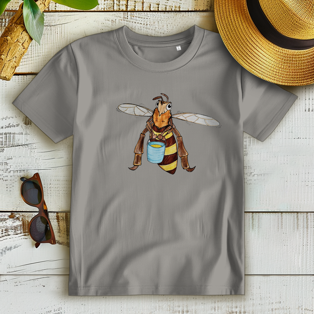 Damen Premium Bio T-Shirt Krabbelcrew Fleißige Biene