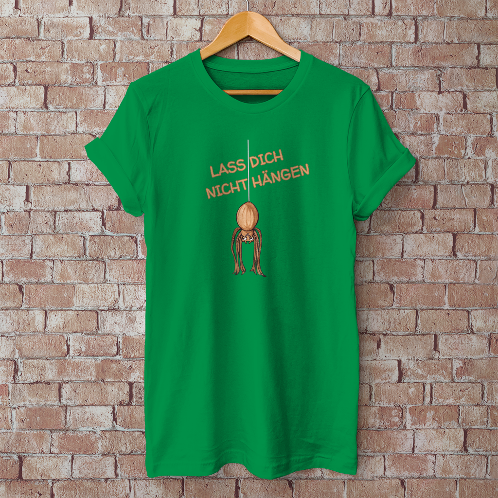 Herren T-Shirt Krabbelcrew Hausspinne - Lass dich nicht Hängen
