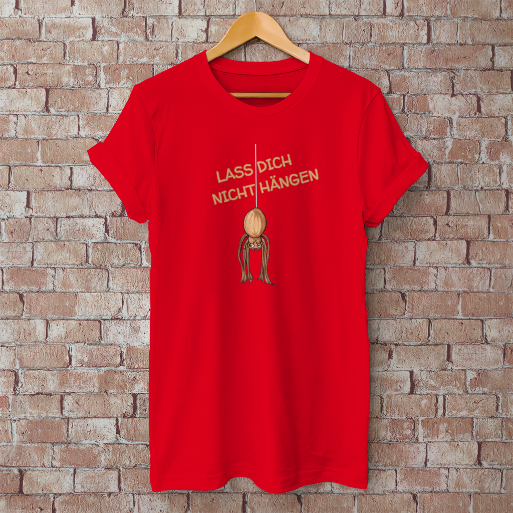 Herren T-Shirt Krabbelcrew Hausspinne - Lass dich nicht Hängen