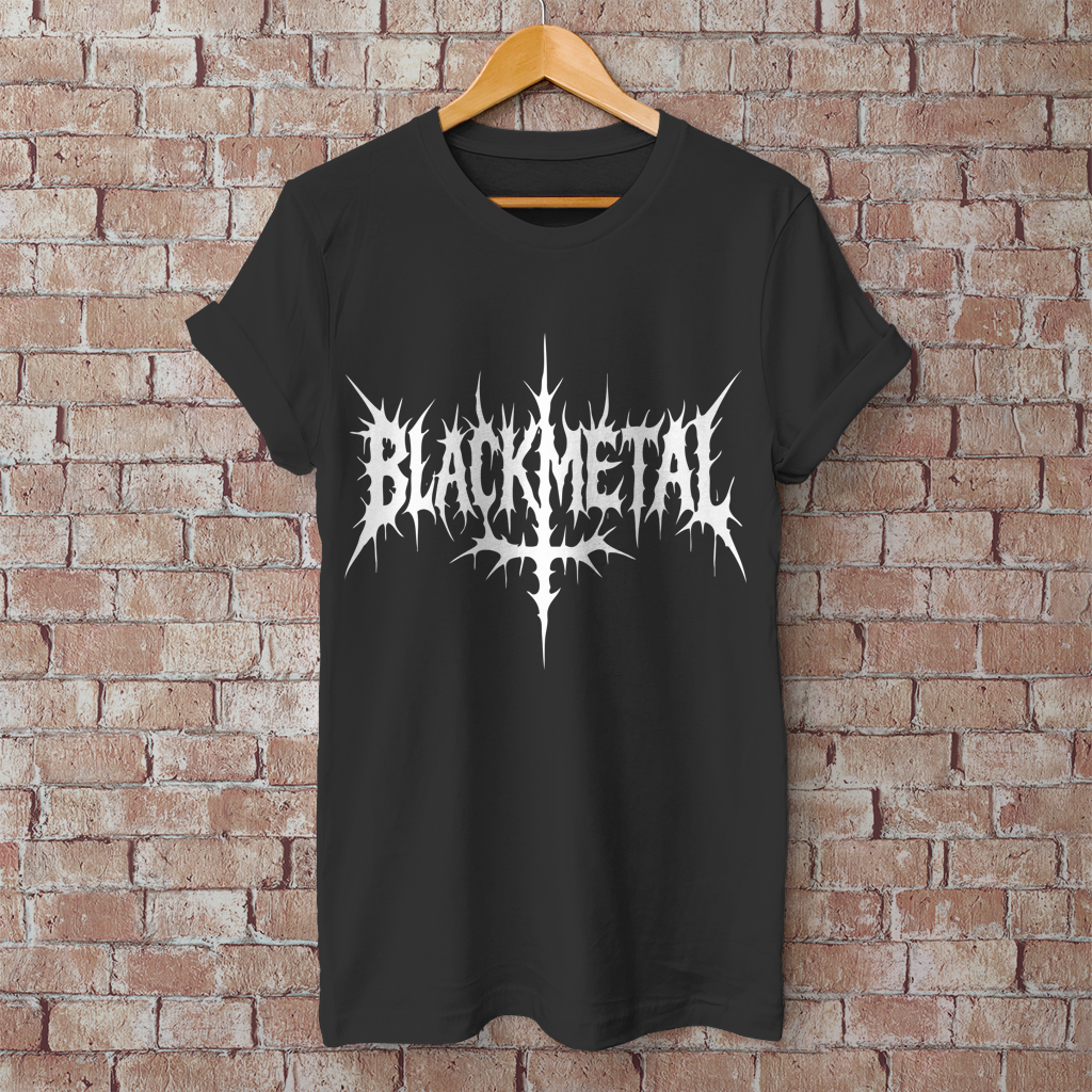 Herren T-Shirt Black Metal Logo Okkultist