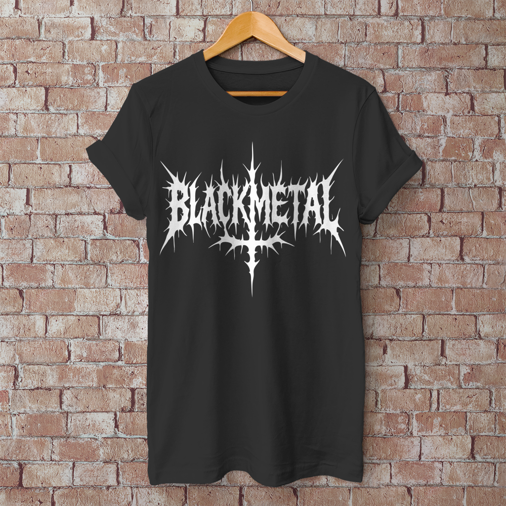 Herren T-Shirt Black Metal Logo