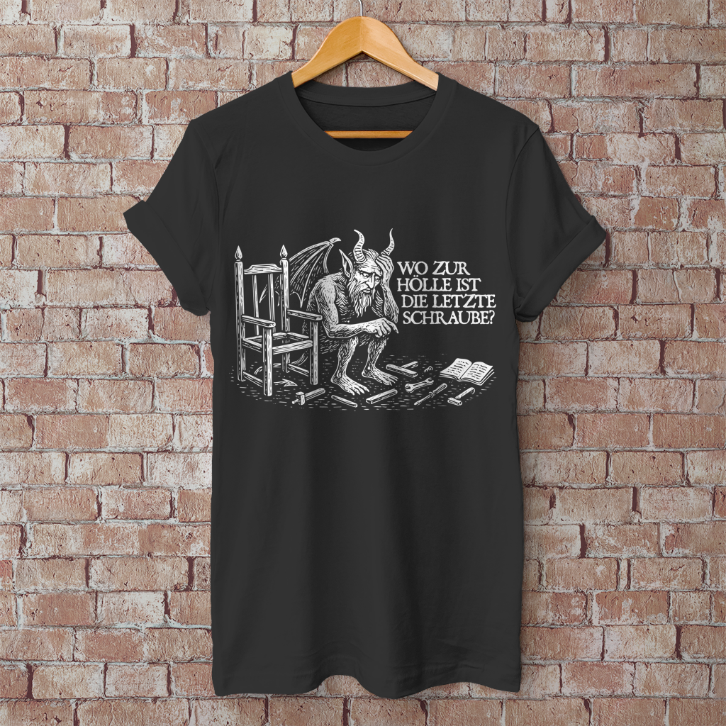 Herren T-Shirt Wo zur Hölle ist die letzte Schraube?