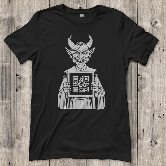 Damen T-Shirt Satan Loves You QR
