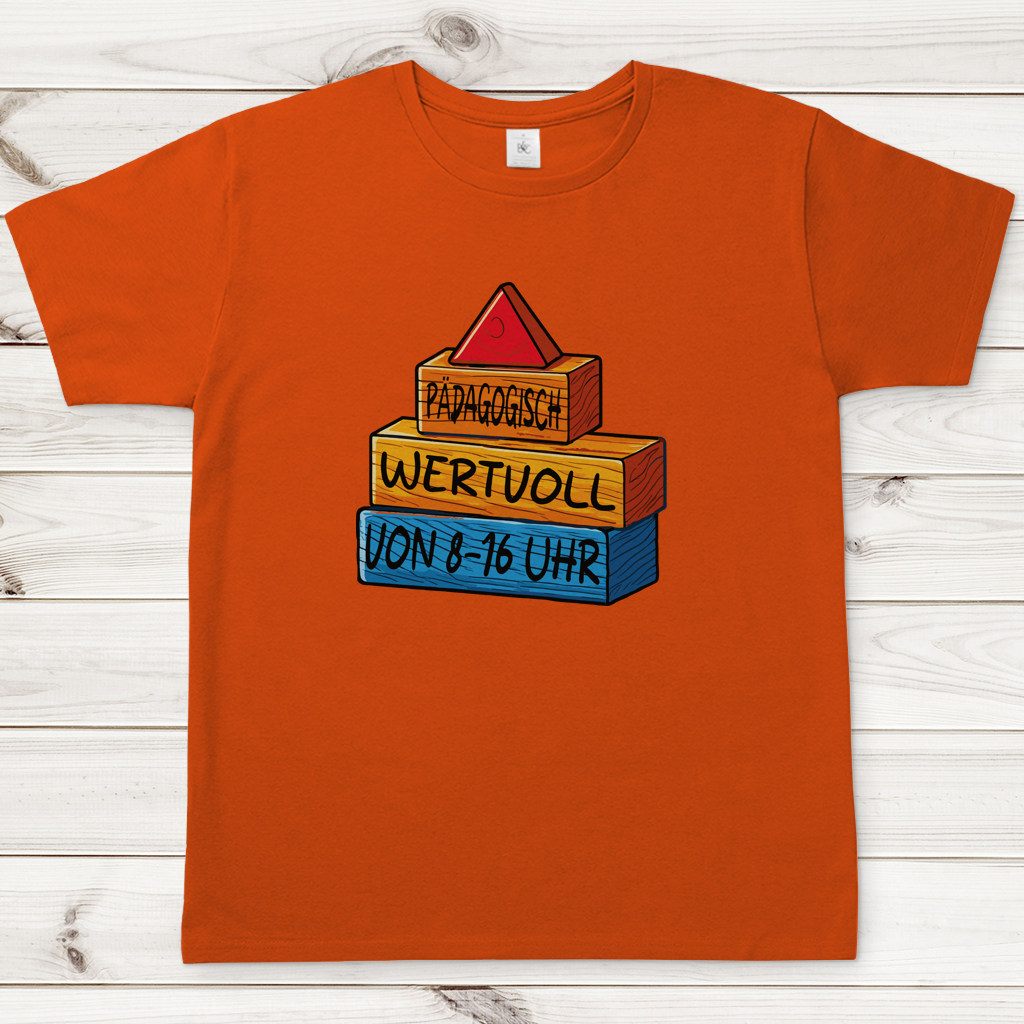 Herren T-Shirt Pädagogisch wertvoll von 8-16Uhr