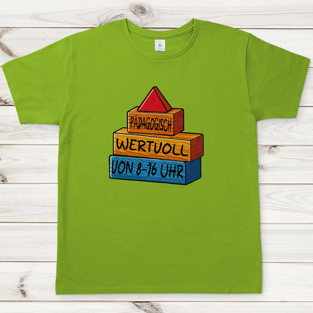 Herren T-Shirt Pädagogisch wertvoll von 8-16Uhr