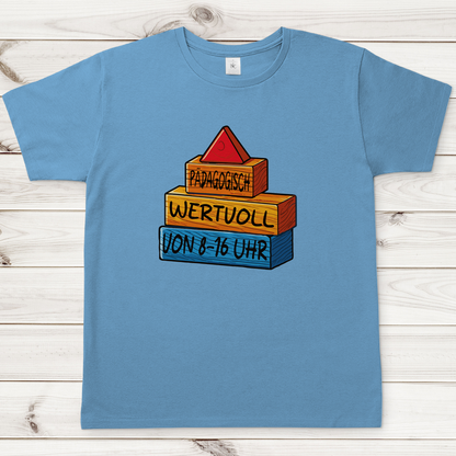Herren T-Shirt Pädagogisch wertvoll von 8-16Uhr