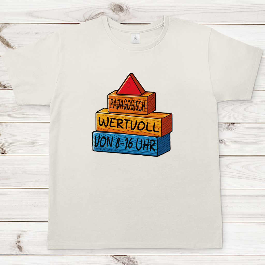 Herren T-Shirt Pädagogisch wertvoll von 8-16Uhr