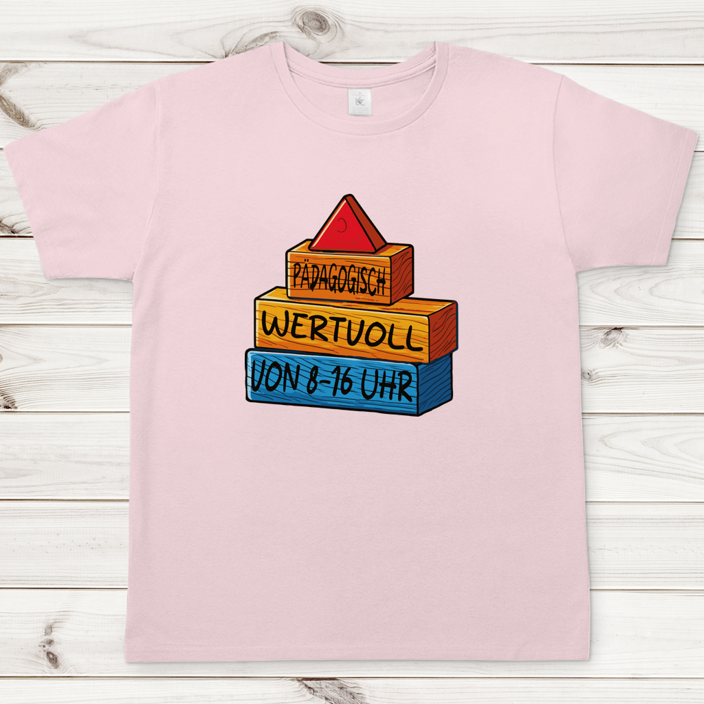 Herren T-Shirt Pädagogisch wertvoll von 8-16Uhr